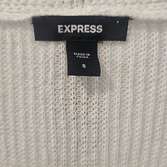 Express White Long Knit Cardigan - Picture 2 of 4